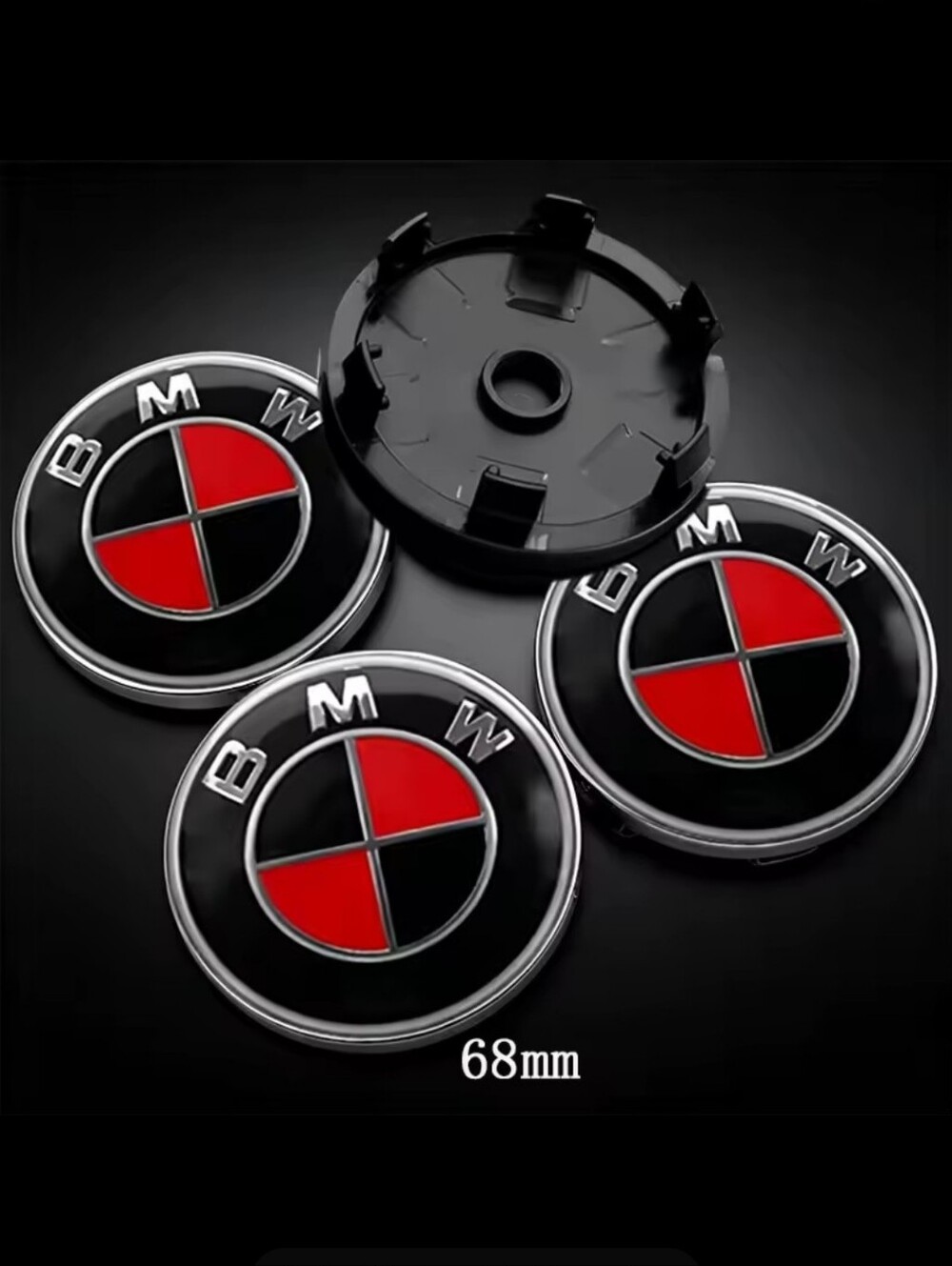 BMW Red Rim Center Caps BMW E46 E39 E53 E65 E66 E90 G26 X3 X4 X5 G3 GO1 G26